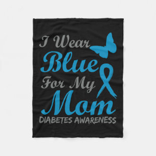 Ich trage Blau für das Diabetes-Bewusstseinsband m Fleecedecke