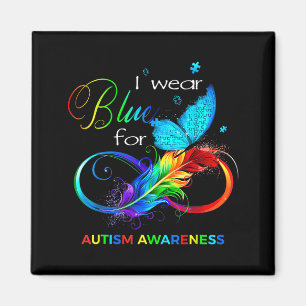 Ich trage Blau für den Monat der Autismusaufklärun Magnet