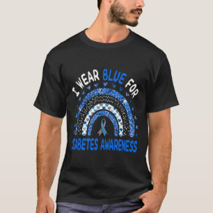 Ich trage Blau für Diabetes Awareness Rainbow Men  T-Shirt