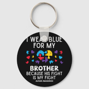 Ich trage Blau für die Bruderschaft Autismus Aware Schlüsselanhänger