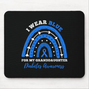 Ich trage Blau für Grandtochter T1d Typ 1 Diabetes Mousepad