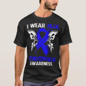 Ich trage Blau für HYDROCEPHALUS-Bewusstsein T-Shirt (Vorderseite)