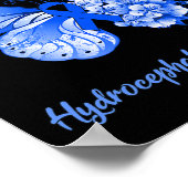 Ich trage Blau für Hydrocephalus Poster (Ecke)