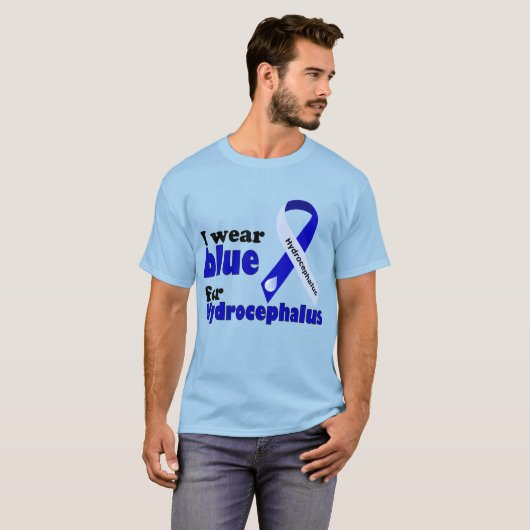 Ich trage Blau für Hydrocephalus T-Shirt (Vorne ganz)