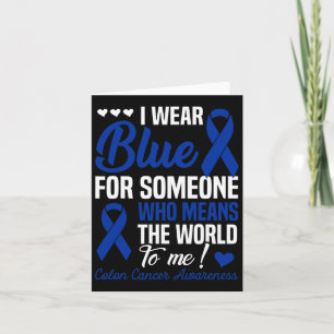 Ich trage Blau für jemanden, der World to Me Colo  Karte