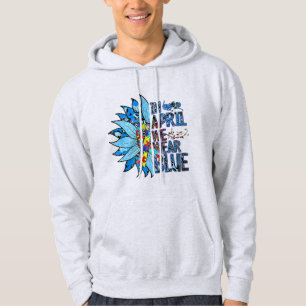 Ich trage Blau für mein Bruder Autismus Bewusstsei Hoodie