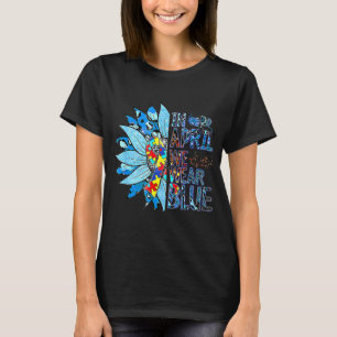 Ich trage Blau für mein Bruder Autismus Bewusstsei T-Shirt