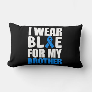Ich trage Blau für mein Bruder Shirt Autismus Bewu Lendenkissen