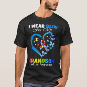 Ich trage Blau für mein Enkelkind Autismus-Bewusst T-Shirt