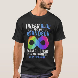 Ich trage Blau für mein ENKELKIND T-Shirt Autismus