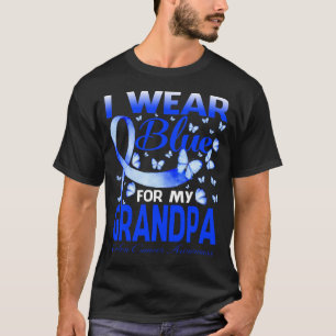 Ich trage Blau für mein GRANDPA Colon Cancer Aware T-Shirt
