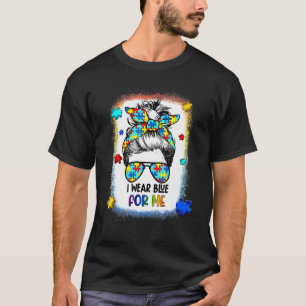 Ich trage Blau für mein Ich Autismus unordentliche T-Shirt