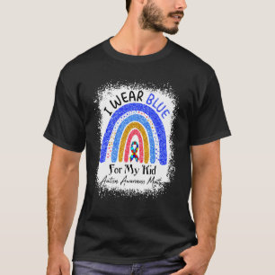 Ich trage Blau für mein Kind Autism Awareness Mont T-Shirt