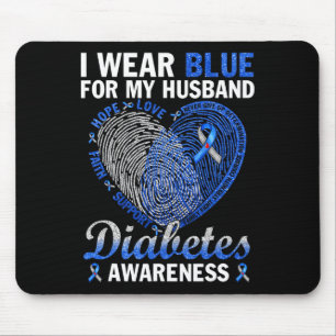 Ich trage Blau für mein Kind Diabetes Awareness Fa Mousepad