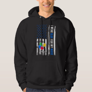Ich trage Blau für mein Nichte Autismus Bewusstsei Hoodie