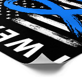 Ich trage Blau für mein Nichte Diabetes Awareness- Poster (Ecke)