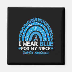 Ich trage Blau für mein Nichte Typ 1 Diabetes Magnet
