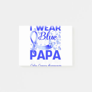 Ich trage Blau für mein Papa-Colon-Krebsbewusstsei Post-it Klebezettel