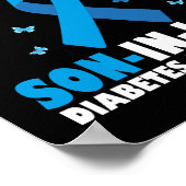 Ich trage Blau für mein Schwiegersohn-Diabetes-Bew Poster (Ecke)