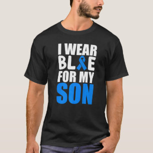 Ich trage Blau für mein Sohn Autismus Bewusstseins T-Shirt