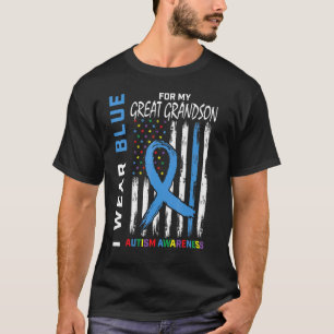 Ich trage Blau für mein Ur-Enkelkind Autismus-Bewu T-Shirt