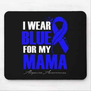Ich trage Blau für meine Alopezie Feather Mousepad