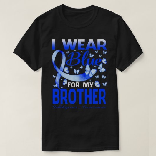 Ich trage Blau für meine BROTHER Ichthyosis Awaren T-Shirt (Design vorne)