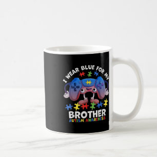 Ich trage Blau für meine Bruderautismus Awareness Kaffeetasse