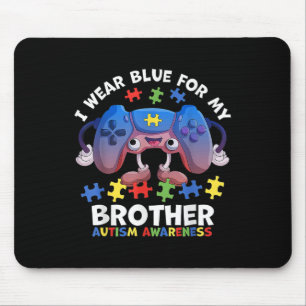 Ich trage Blau für meine Bruderautismus Awareness Mousepad