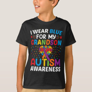 Ich trage Blau für meine Enkelin Autismus Bewussts T-Shirt