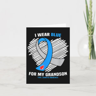 Ich trage Blau für meine Enkelin Typ 1 Diabetes Aw Karte