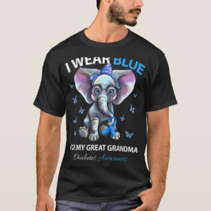 Ich trage Blau für meine großen Oma-Diabetes-Ausze T-Shirt