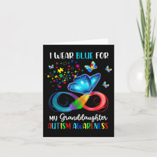 Ich trage Blau für meine Großtochter Autismus Oma Karte