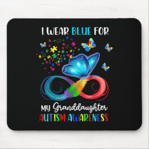 Ich trage Blau für meine Großtochter Autismus Oma  Mousepad