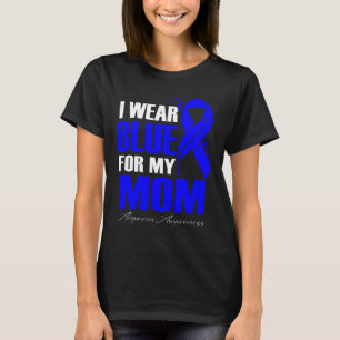 Ich trage Blau für meine Mama Alopezie Feder T-Shirt