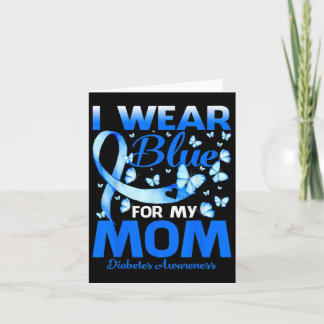 Ich trage Blau für meine Mama Diabetes Awareness M Karte