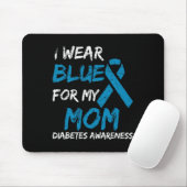 Ich trage Blau für meine Mama Diabetes-Sensibilisi Mousepad (Mit Mouse)