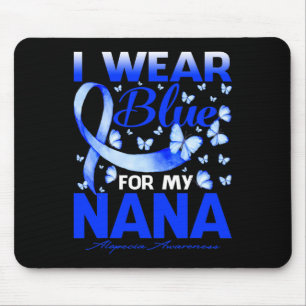 Ich trage Blau für meine Nana Alopezie Awareness B Mousepad