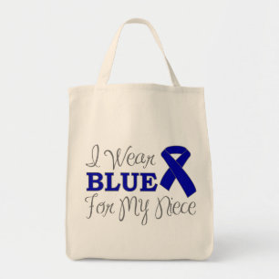 Ich trage Blau für meine Nichte (blaues Tragetasche