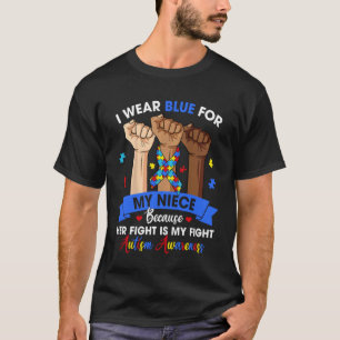 Ich trage Blau für meine Nichte Familien-Matching- T-Shirt