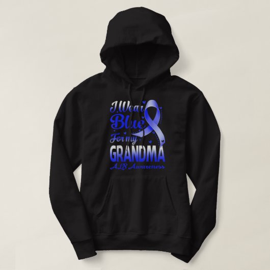 Ich trage Blau für meine Oma ALS Awareness Hoodie (Design vorne)