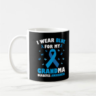 Ich trage Blau für meine Oma Diabetes Awareness T1 Kaffeetasse