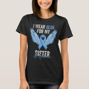 Ich trage Blau für meine Schwester als Sensibilisi T-Shirt