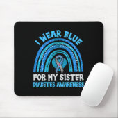 Ich trage Blau für meine Schwester Diabetes Awaren Mousepad (Mit Mouse)