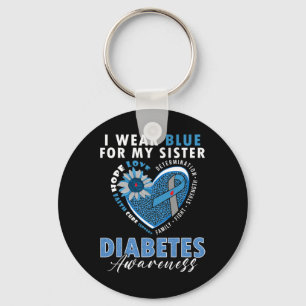 Ich trage Blau für meine Schwester Typ 1 Diabetes- Schlüsselanhänger
