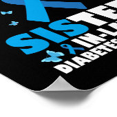 Ich trage Blau für meine Schwiegermutter Typ 1 Dia Poster (Ecke)