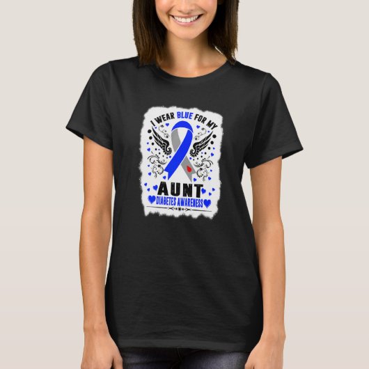 Ich trage Blau für meine Tante Diabetes Awareness T-Shirt (Vorderseite)