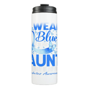 Ich trage Blau für meine Tante Diabetes-Bewusstsei Thermosbecher