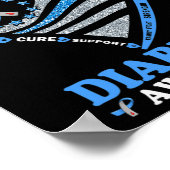 Ich trage Blau für meine Tochter Diabetes Awarenes Poster (Ecke)