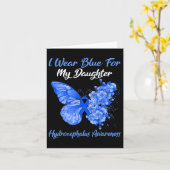 Ich trage Blau für meine Tochter Hydrocephalus War Karte (Gelbe Blume)